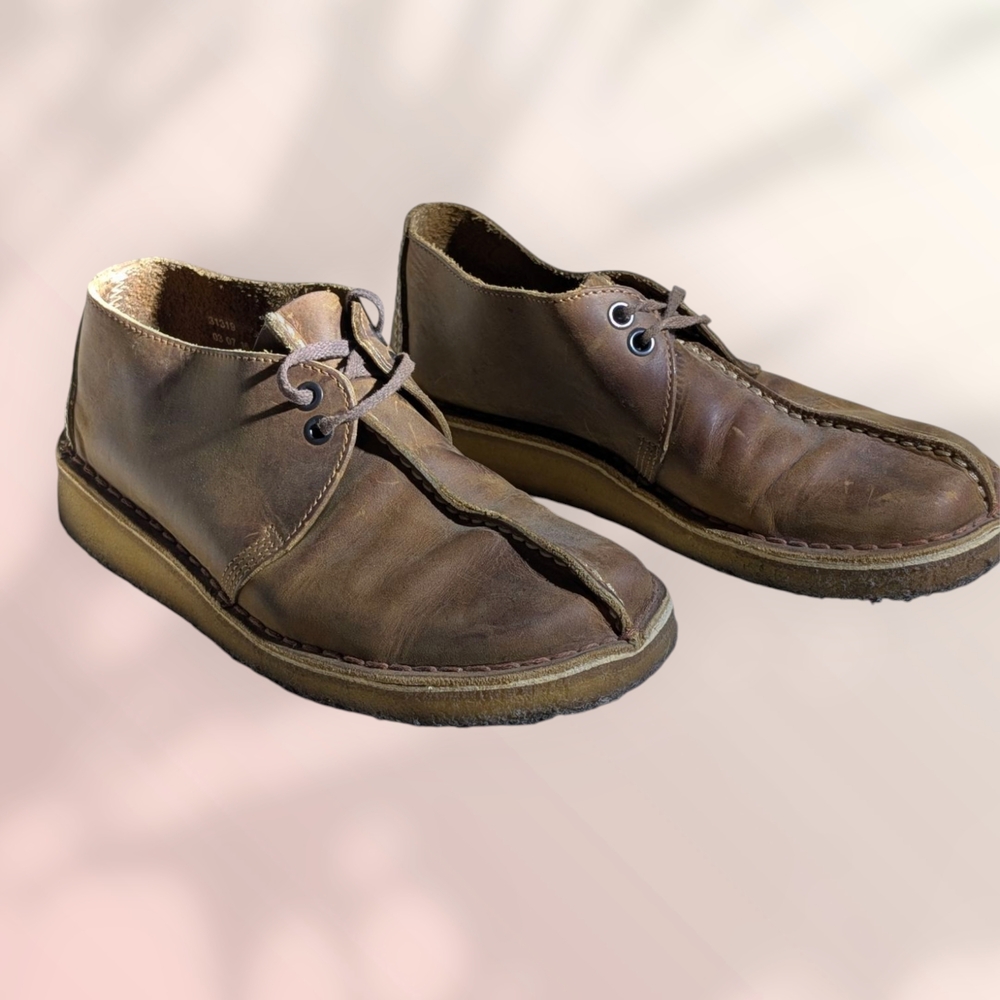 Clarks Brown Desert Boots with Crepe Sole
